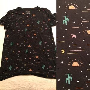 Modern Lux Cactus Southwestern T Shirt Size Small